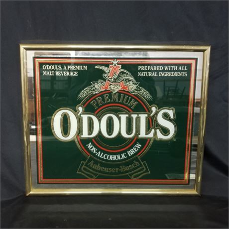Vintage O'Doul's Mirror Sign - 19x16