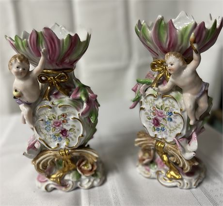 Cherub candleholders