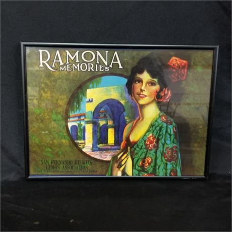 Lemon Ramona Label Framed Print - 12x9