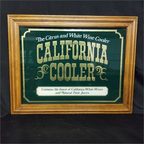 Vintage California Cooler Mirror Sign - 19x15