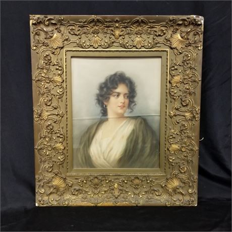 Framed Antique Print - 19x21