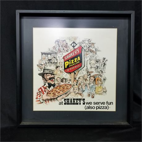 Classic "Shakey's Pizza" Sign from Billings, MT - 12x16