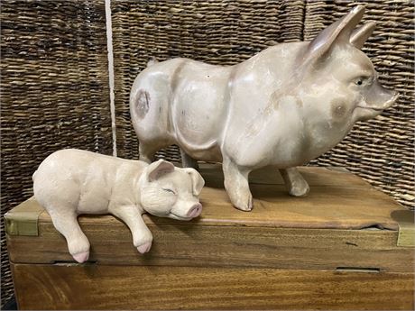 Vintage Pig Sculptures