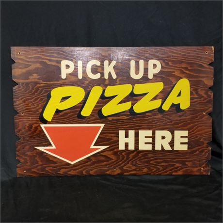 Classic Wood "Shakey's Pizza" Pick-up Sign from Billings, MT - 30x20