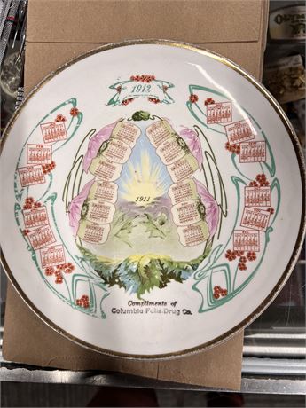 100+ year old calendar plate