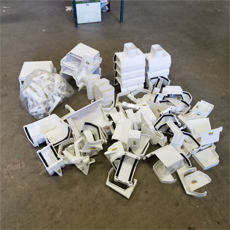 Assorted PVC Gutter Parts & Pieces