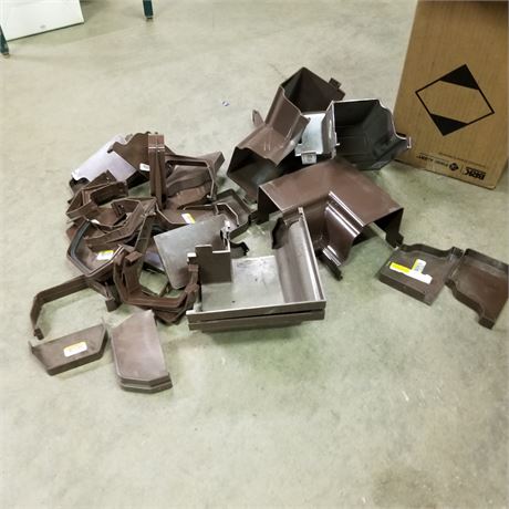 Assorted PVC Gutter Parts & Pieces