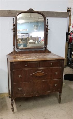 Antique Mirrored Dresser...38x22x69