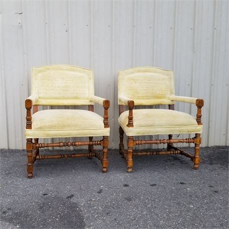 Vintage Accent Chair Pair