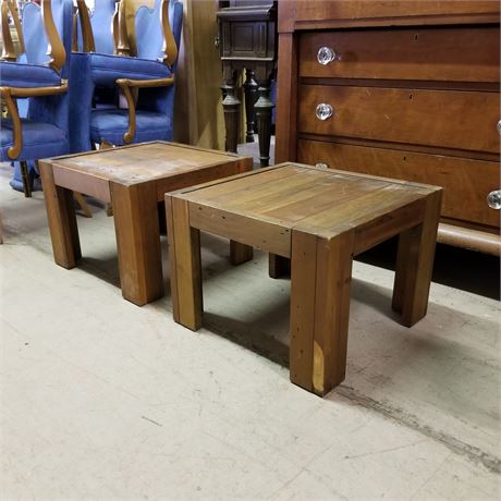 Brown-Saltman Accent Table Pair...22x22x16