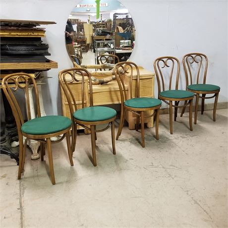 Vintage Wood Parlor Chairs