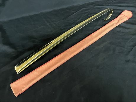 Very Long Vintage Brass Shoe Horn...23" Length