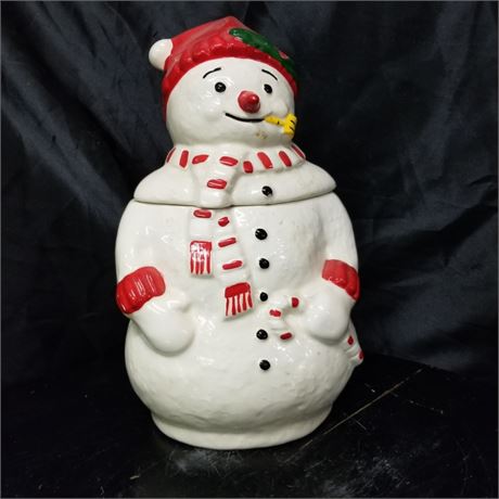 Vintage Collectible Snowman Cookie Jar