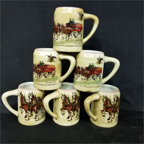 Collectible Budweiser Clydesdale Mugs/Steins