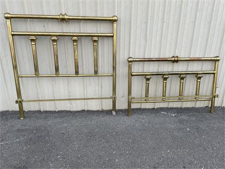 Antique Brass Head & Footboard - No Rails - 54"