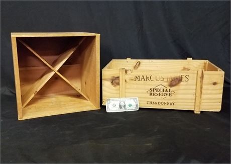 2 Wood Wine Cases