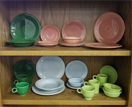 Vintage Assorted Color Fiestaware - 28pcs