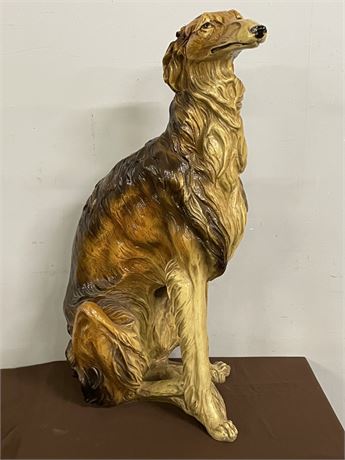 Antique Life Size Greyhound Statue - 16x26x37