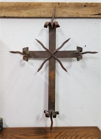 Large Wrought Iron Cross - 25x36