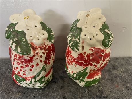 Antique Strawberry Salt & Pepper Shakers