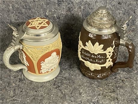 Highly Collectible Metlach Numbered Stein Pair