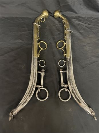 Antique Brass & Steel Hames