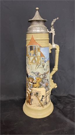 Metlach Vintage Very Tall Beer Stein Numbered 2524 - 16"⬆️