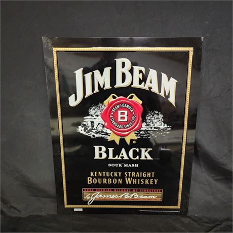 Jim Beam Black Metal Sign - 18x23