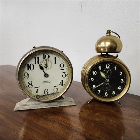 Pair of Vintage Alarm Clocks