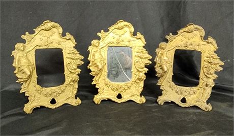 Antique Brass Mirror Frame Trio - 6x12
