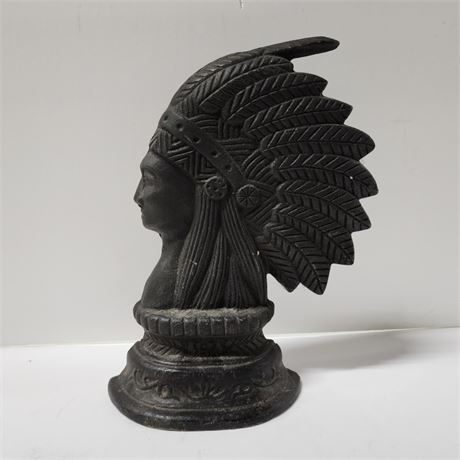 Cast Iron Indian Book End - 12"⬆️