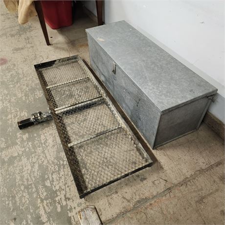 Expanded Metal Receiver Cart w/ Galvanized Tool Box