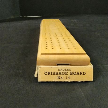 Vintage Drueke #14 Cribbage Board
