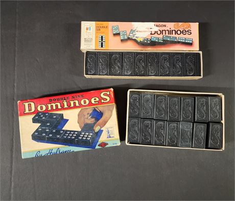 Vintage Dominoes Pair