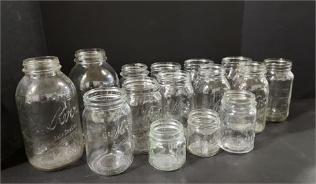 Assorted Vintage Canning Jars