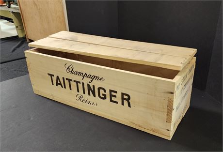 Collectible Wood Champagne Case - 26x9x9