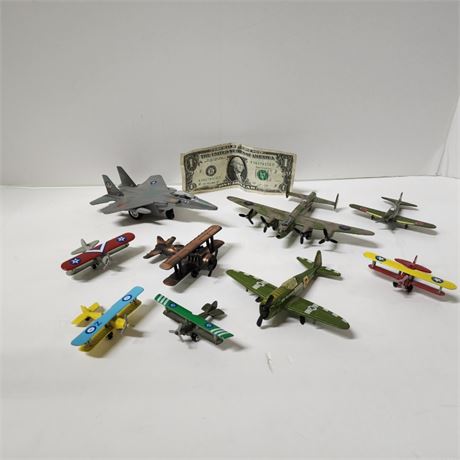 Assorted Die-Cast Airplane Collectibles