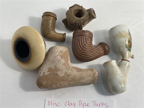 Assorted Antique Clay Pipe Items/Components