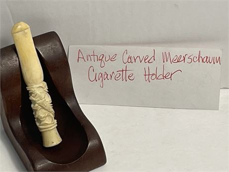 Antique Carved Meeschaum Cigarette Holder