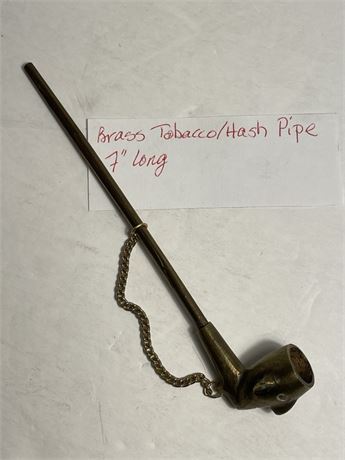 Antique Brass Tobacco/Hash Pipe