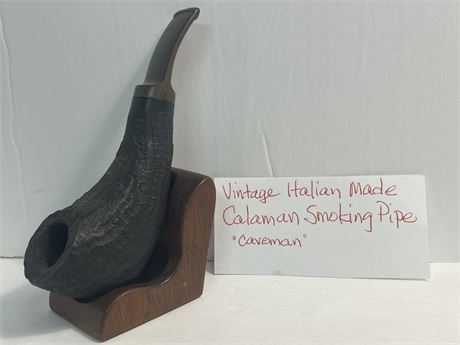 Vintage Italian Made Calaman  Smoking Pipe