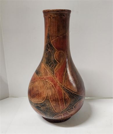 Vintage Hand Painted Fausti & Marini Florence, Italy Vase...12" Tall