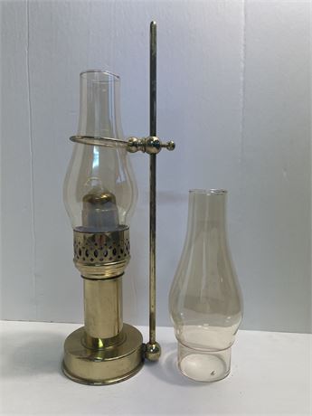 Antique Brass Candle Lamp...11" Tall
