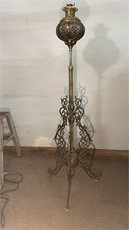 Antique Brass Piano Lamp...55" Tall