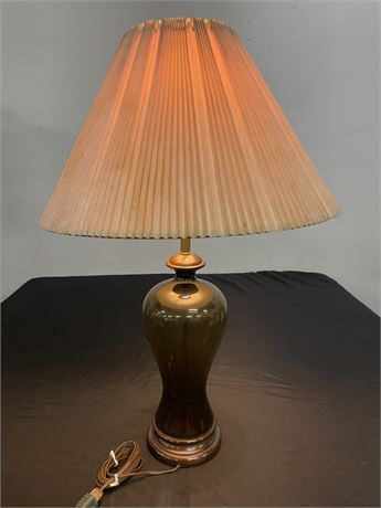 Vintage Glass Table Lamp...31" Tall