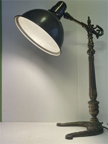 Antique Brass Piano/Desk Lamp...24" Tall