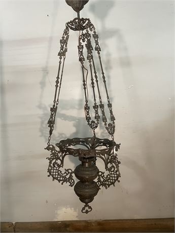 Antique Hanging Light Fixture...48" Tall