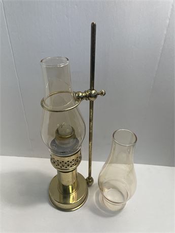 Antique Brass Candle Lamp...11" Tall