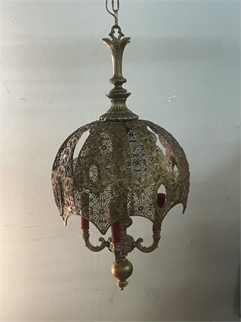Beautiful Antique Brass Hanging Light Fixture