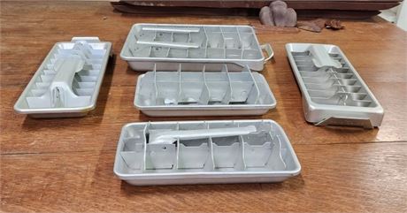 Vintage Aluminum Ice Trays